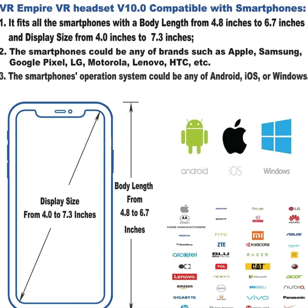 VR Empire Headset With Headphones